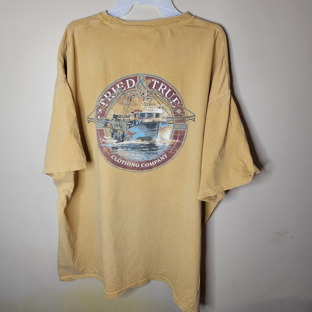 Tried And True Fishing Boat 3XL Comfort Colors Graphic T-Shirt